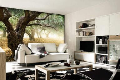 Wall Sticker Landscape Trees Living Room Ideas