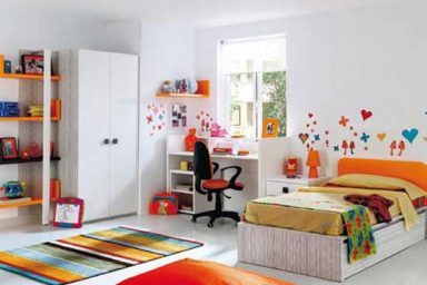 White Bedroom Design for Kids