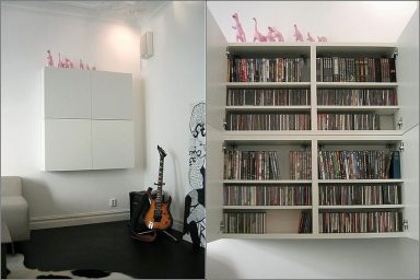 White DVD Shelving Furniture Design
