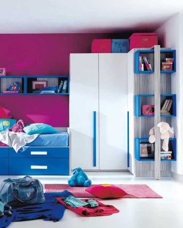 White Violet and Blue Kids Color Ideas