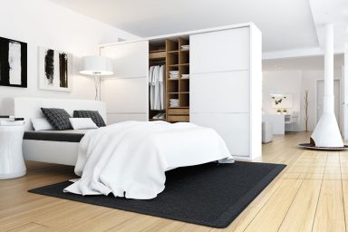 Beautiful White Bedroom with Wardrobe