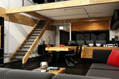 Classy Apartment with Grey Sofa