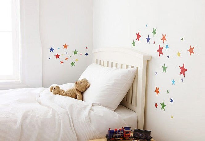 Colorful Wall Sticker Stars Kids Room Ideas