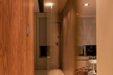 Contemporary Small House Corridor with Good Lighting