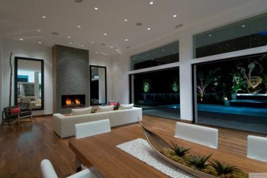 Cool Living Room Pool View
