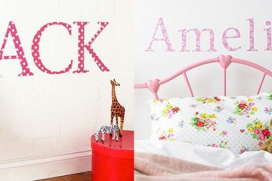 Funy Wall Sticker Names in Kids Room