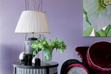 Living Room Corner with Classic Lamp Decoration