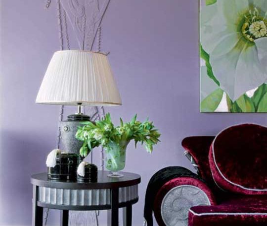 Living Room Corner with Classic Lamp Decoration