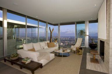 Living Room with Open Window Views