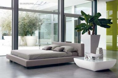 Luxury Gray Bedroom with Banana Tree Decor