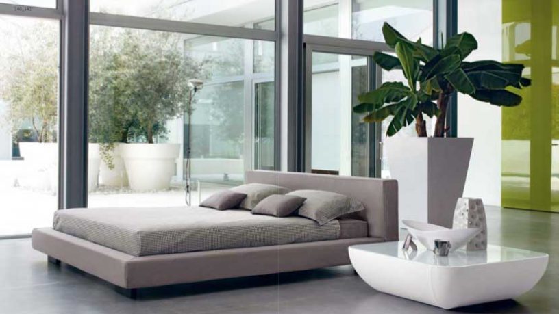 Luxury Gray Bedroom with Banana Tree Decor