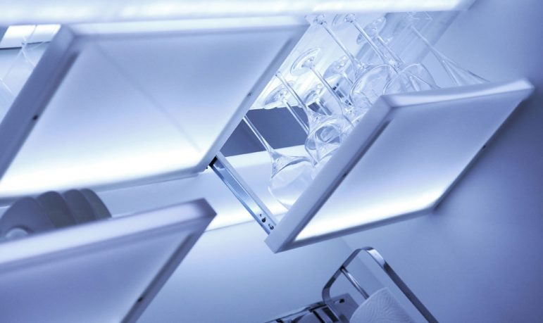 Modern Glass Compartment with Great Lighting