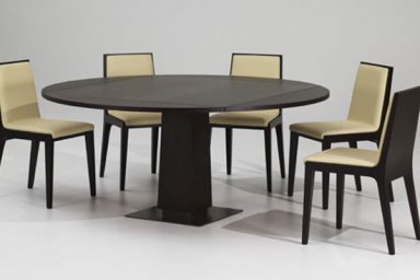 Modern Mahogany Round Extandable Dining Table