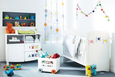 Modern White And Colorful Accents Baby Room Ideas