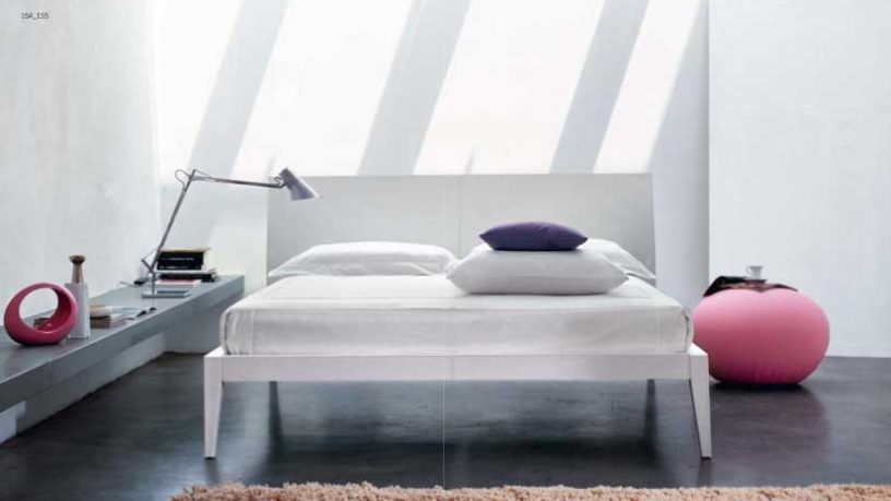 Modern White Pink Bedroom Design