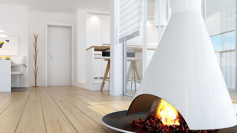 Stylish With Fireplace