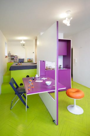 Transformable Dining Room Apartment Design