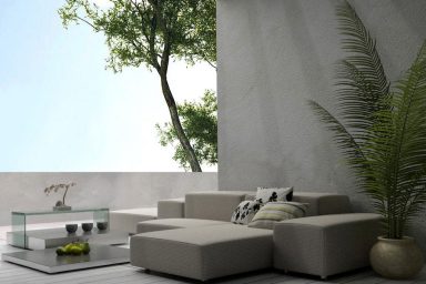 Cool Balcony with Grey Sofa Ideas