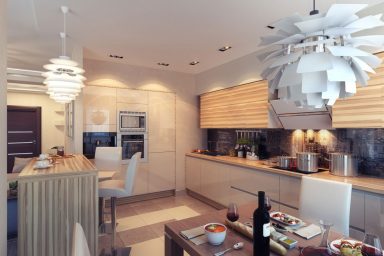 Cool Kitchen with Ambient White Lighting Ideas