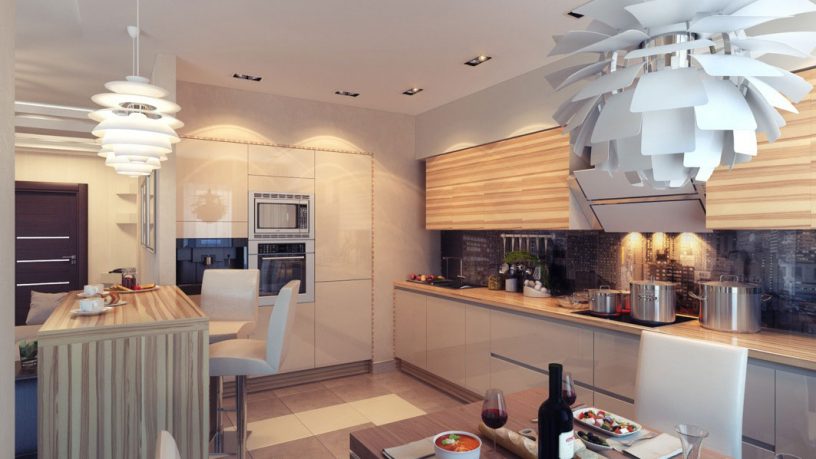Cool Kitchen with Ambient White Lighting Ideas