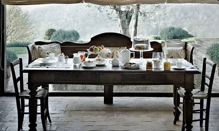 Elegant Classic Dining Table Contryside View