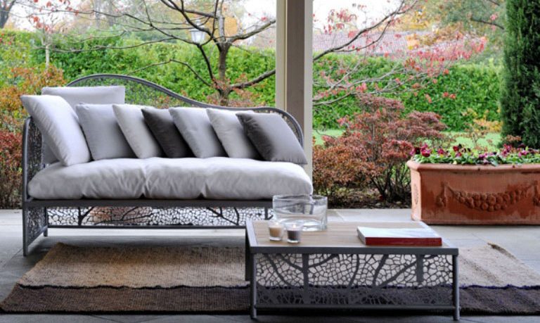 Grey Outdoor Furniture with Beige Rugs Ideas