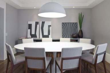 Large White Dining Table for Eight