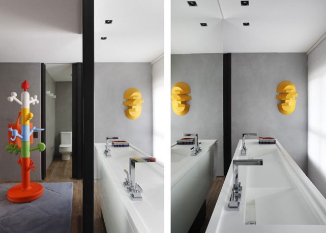 Minimalist Bathroom with White Sink Design