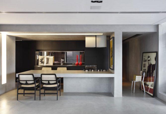 Modern Countertops fused With Dining Table