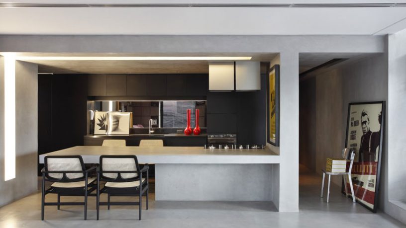 Modern Countertops fused With Dining Table