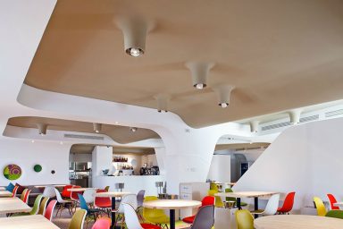 Modern and Colorful Cafe design Ideas
