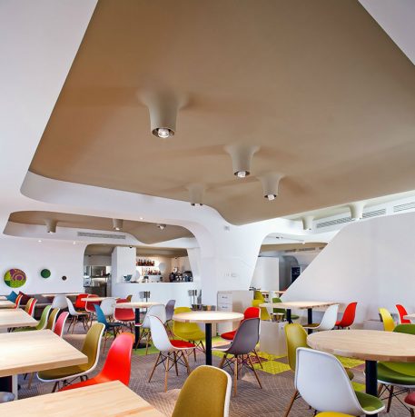 Modern and Colorful Cafe design Ideas