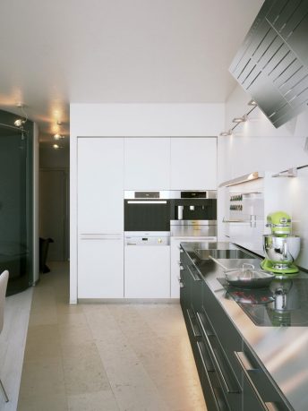 Modern and Futuristic Small Space Kitchen