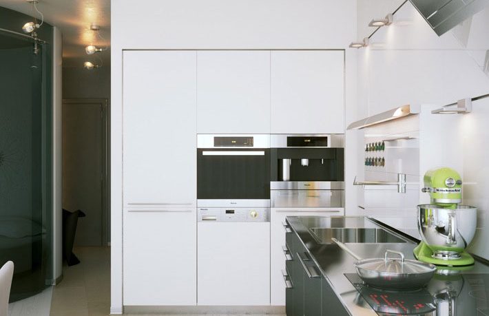 Modern and Futuristic Small Space Kitchen