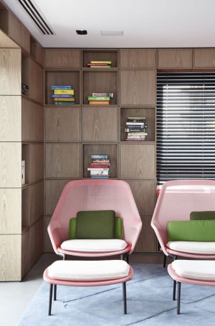 Soft Pink Chairs Color in Living Room