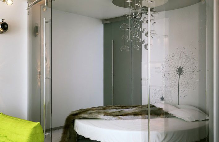 Unique Circular Glass Bedroom Inspirations