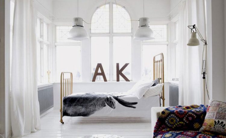 Urban Bedroom Interior with Thrifted Treasures