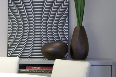 White Circular Dining Table Design