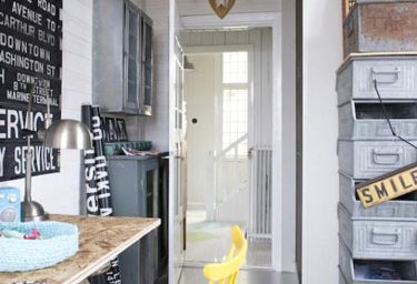 Yellow Chair Livig Rooom Interior with Thrifted Treasures