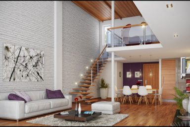 Awesome Loft Living Brickwall Design Ideas