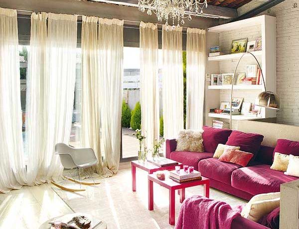 Beautiful Living Room with Sweet Color Elements