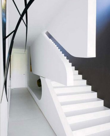 Black and White Modern Stairs Design Ideas