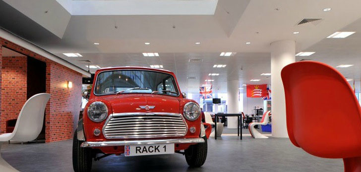 Classic Mini Cooper in Office Decor