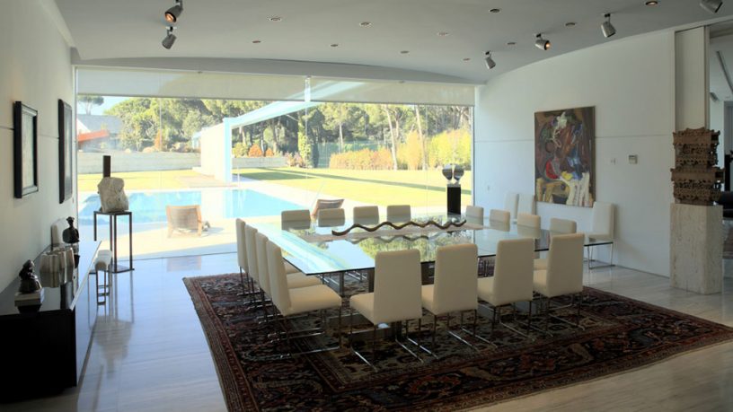 Large Glass Dinning Table with 16 Chairs