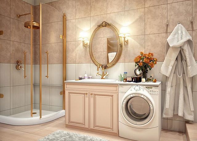 Luxury Bathroom with Gold Element