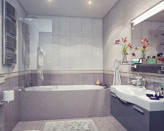 Modern Bathroom with White and Grey Sink