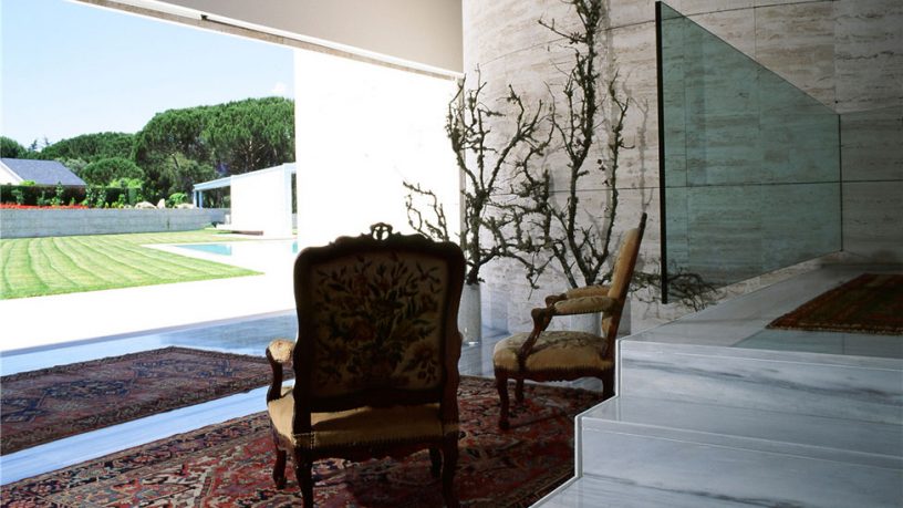Modern House with Terace and Baroque Rugs