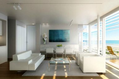 Modern White Living with Lookout