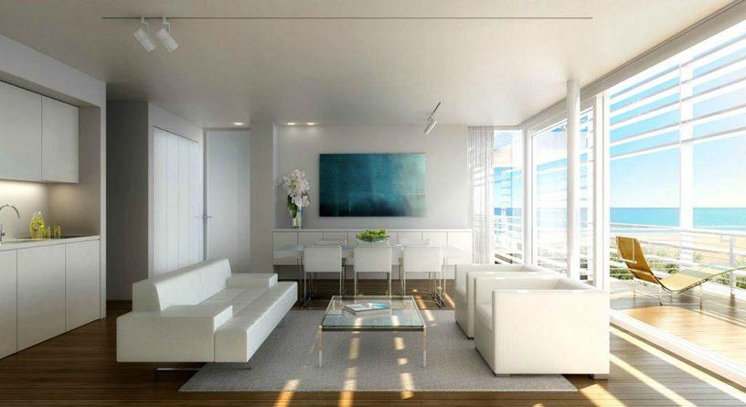 Modern White Living with Lookout