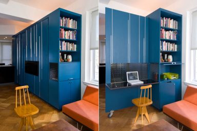 Mulitifungsional Rack Design Ideasn with iMac Desk
